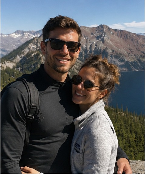 Dillon and Savannah in the mountains